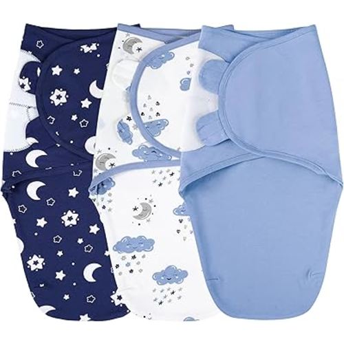 Yoofoss Baby Swaddles for Newborns 100% Organic Cotton, Adjustable Swaddle Sleep Sack 0-3 Months Newborn Swaddle Sack, Breathable Soft(Small)