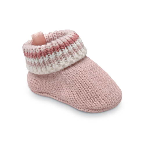 Carter's Child of Mine Infant Girl Knit Slippers, Newborn Booties, Pink