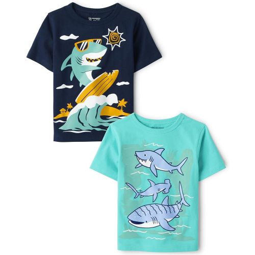 The Children's Place baby boys Short Sleeve Graphic T Shirt 2 Pack