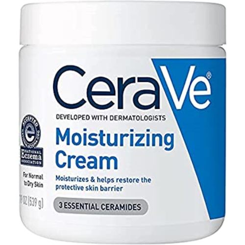 CeraVe Moisturizing Cream | Body and Face Moisturizer for Dry Skin | Body Cream with Hyaluronic Acid and Ceramides | Hydrating Moisturizer | Fragrance Free Non-Comedogenic | 19 Ounce