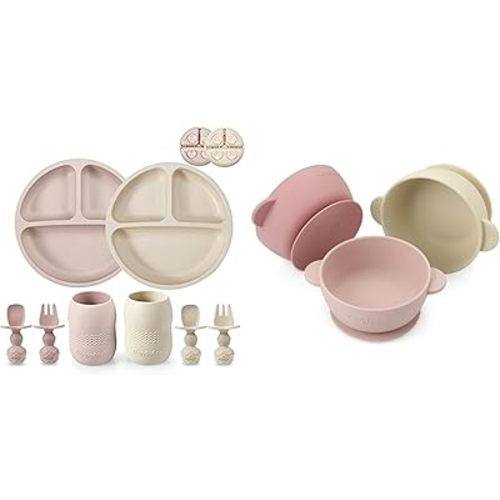 PandaEar Silicone Baby Feeding Set & Baby Bowls