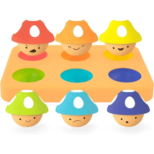 Amazon.com: Sassy Mischievous Matching Mushrooms | Sorting Board | 12+ Months : Toys & Games