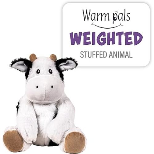 Warm Pals - Callie Cow - 1.5lbs - Cozy Microwavable Lavender Scented Plush Toys - Heated Stuffed Animal - Heatable Coolable Bedtime Comfort Plushie
