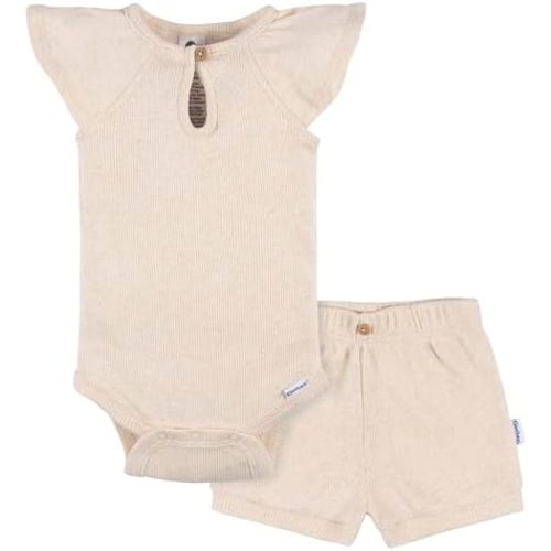 Gerber baby-girls Bodysuit and Shorts Set