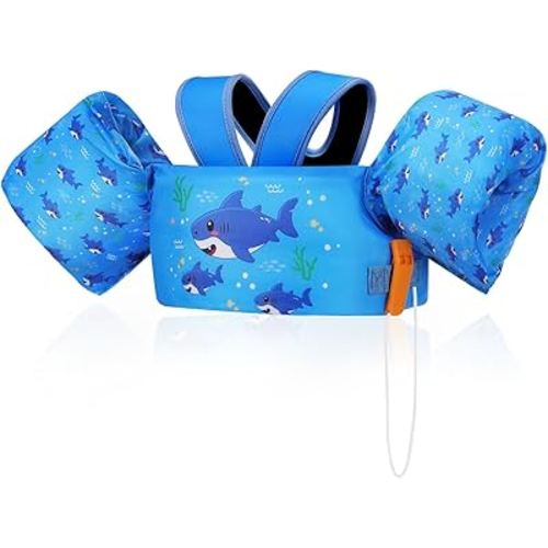 MoKo Swim Arm Band for Kids 20-30-40-50lbs, Toddler Swim Vest Cute Cartoon Swimming Wings Pool Floats Sleeve Children Water Sports Learning Swim Training Equipment