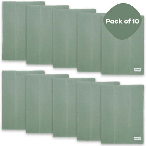 Comfy Cubs 100% Cotton Absorbent Burp Cloths - Large, 10 Pack (Fern)