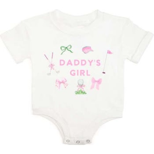 Daddy's Girl Golf Icon Short Sleeve Romper, 0-3M