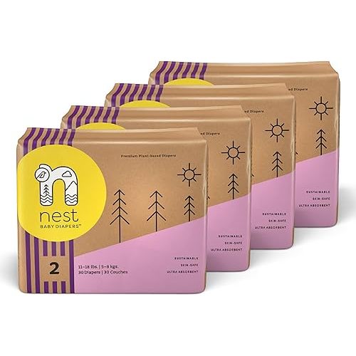 Nest Diapers - Size 2 (11-18 lb), 120 Count