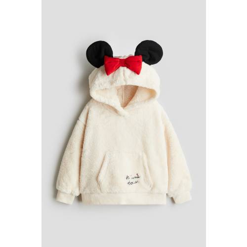 PILE HOODIE, Cream/Minnie Mouse - size 2T (1.5-2Y)