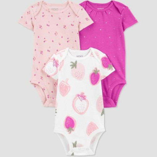Carter's Just One You® Baby Girls' 3pk Bodysuit - White/Pink 6M