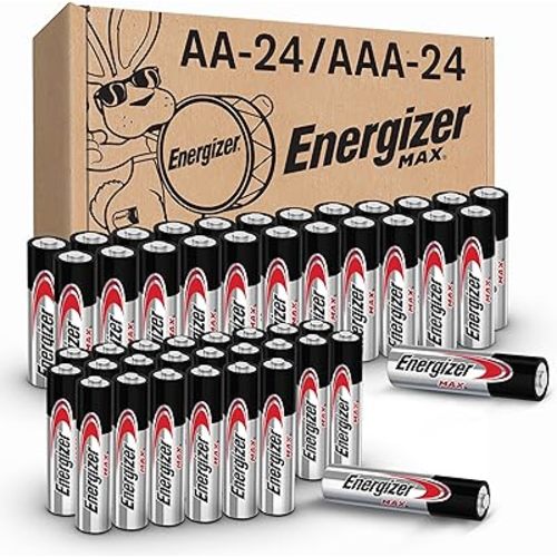 Energizer AA and AAA Batteries, 48 Count, Combo Pack Contains 24 Max Double A and 24 Max Triple A Batteries