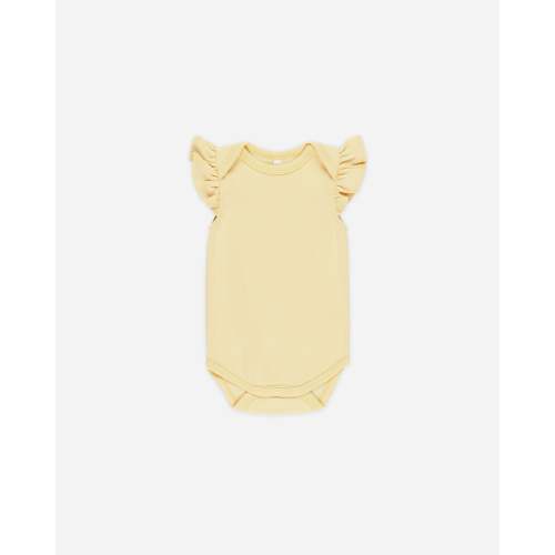 Flutter Sleeve Bodysuit || Yellow – Quincy Mae