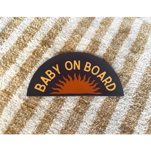 SALE! Surf Retro Aesthetic Baby On Board Car Magnet / static cling - Safety Baby Magnet Cute