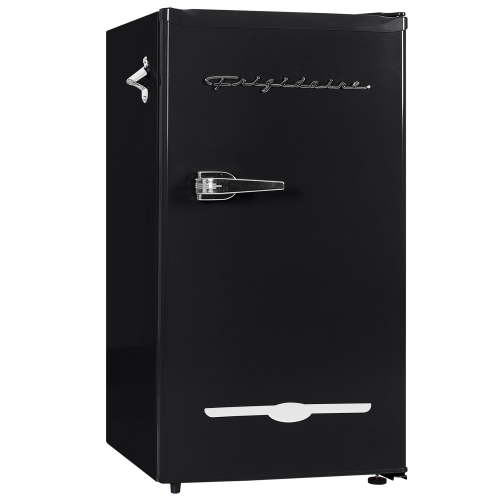 Frigidaire 3.2 Cu. ft. Retro Compact Refrigerator with Side Bottle Opener EFR376, Black