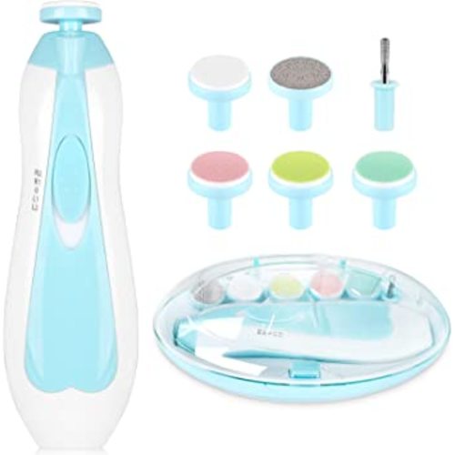 Baby Nail Trimmer Electric,Baby Nail Clippers, 6 in 1 Baby Nail File,Nail File Baby Grooming Kit Manicure Set for Toddler or Adults