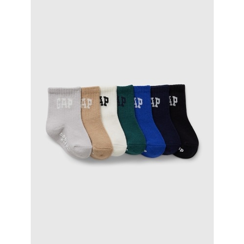 babyGap Logo Crew Socks (7-Pack) | Gap Factory