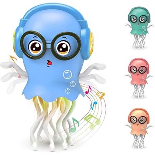 Dancing Jellydancer Kids Toy, Crawling Jellydancer Tummy Time Toy for Boy 3-6 Girls 6-12, Fidget Toy Magic Dancing Loud Music Toys for 3 4 5 6 7 8 Year Old Kids Birthday Easter Gifts