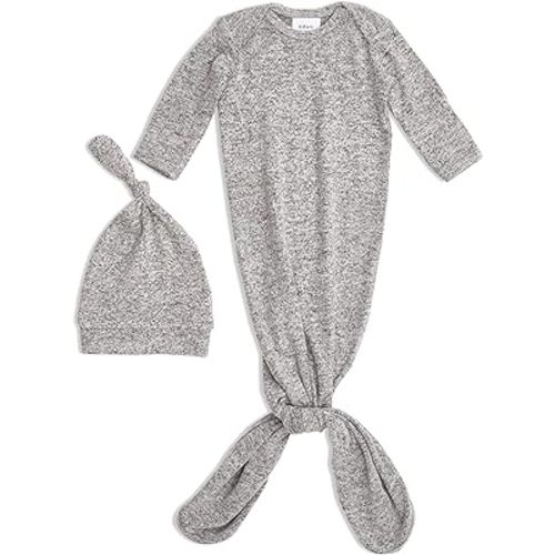 aden + anais Snuggle Knit Knotted Newborn Baby Gown and Hat Set