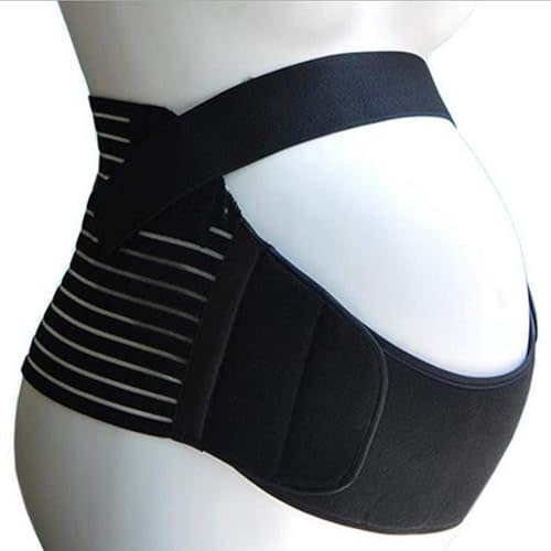 Fullgaden Upgrade Prenatal Maternity Belt-Pregnancy Support-Waist/Back/Abdomen Band, Belly Brace with Adjustable/Breathable, Medium, Black