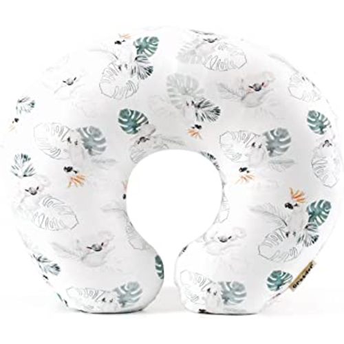 GRSSDER Soft Stretchy Minky Nursing Pillow Cover, Breastfeeding Pillow Slipcover for Boys & Girls, Nursing Pillow Case for Newborn, Stylish Watercolor Animals, Mint Green