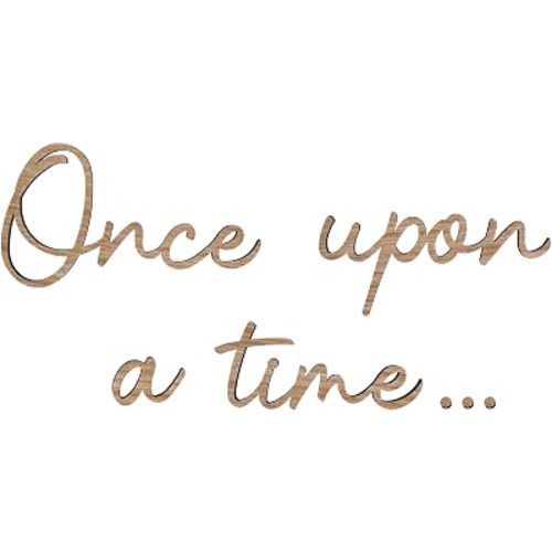 JarThenaAMCS Once Upon a Time Wooden Sign Reading Corner Sign Nursery Wall Decor for Kids Bedroom Bookshelf Home Decor Birthday DIY Decoration Baby Gift