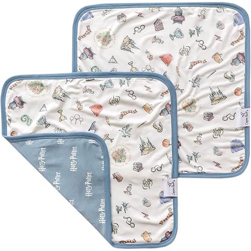 Copper Pearl Baby Security Blanket Set of 2 - Portable Size for Self-Soothing On-The-Go, Ideal Baby Blankets for Boys and Girls, Ultra-Soft, and Gift-Ready Loveys - Wizarding World™