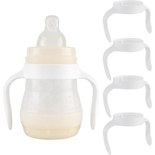 4 Pack Baby Bottle Handles, Compatible with Mam Baby Bottle, Bottle Holder for Newborn