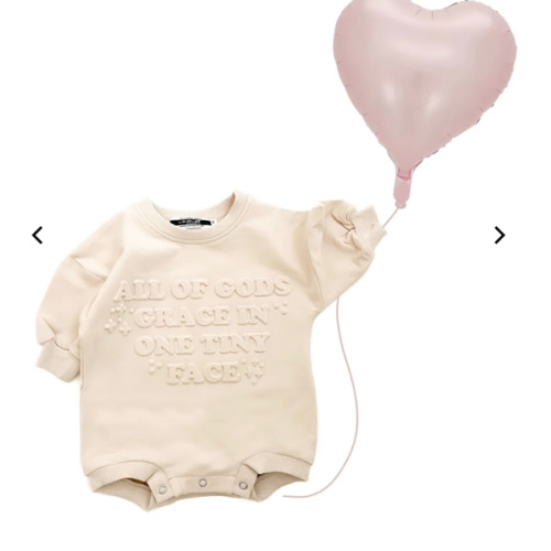 All Of Gods Grace In One Tiny Face Bubble Jumpsuit