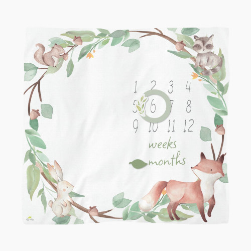Itzy Ritzy Cutie Captures Milestone Blanket - Woodland