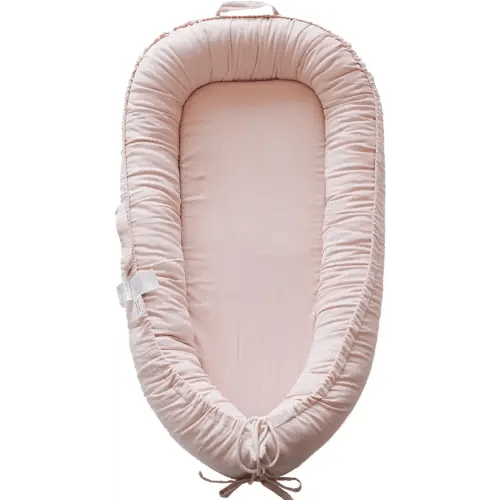 Infant Lounger, Baby Nest Cover for Baby Girls & Boys, Newborn Essentials for Baby 0-12 Months, 100% Cotton Breathable, Portable Travel Bed (Mistyrose, Corduroy)