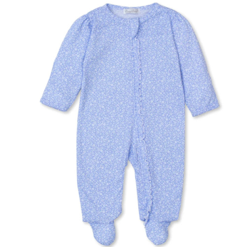 Fall Flower Patch Footie-Blue & Pink