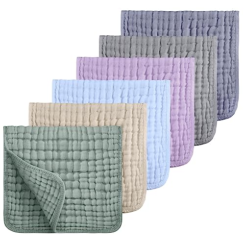 Looxii Baby Washcloths Luxury Bamboo Wash Cloths Ultra Soft Face Towel for  Baby Registry as Shower 6 Pack (12x12, White)