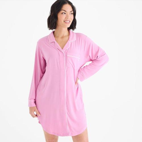 women's mauve modal magnetic classic with a twist sleep shirt – Magnetic Me