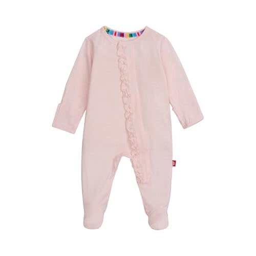 Magnetic Me Girls Modal Magnetic Baby Footie Pajamas | Silky Soft Modal Fabric | Baby Sleepers Available Sizes PRE - 24M