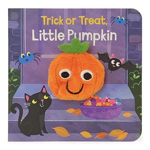 Trick Or Treat Little Pumpkin Finger Puppet Halloween Board Book Ages 0-4 (Children's Interactive Finger Puppet Board Book)