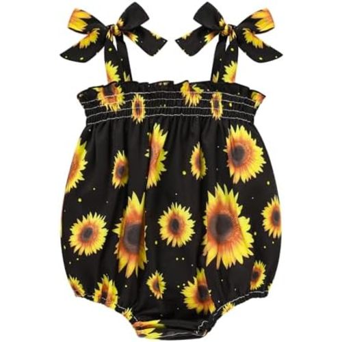 Baby Girl Summer Clothes Newborn Girl Outfits Cute Strap Baby Girl Romper Jumpsuit Infant Floral One Piece Bodysuit