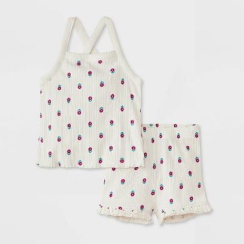 Baby Girls' Top & Bottom Set - Cat & Jack™ White 18M