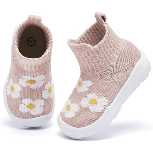 MORENDL Baby Sock Shoes Toddler Walking Shoes Infant Slippers Boys & Girls Non-Slip Sneakers