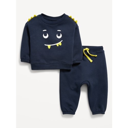 Long-Sleeve Graphic Sweatshirt and Sweatpants Set for Baby
