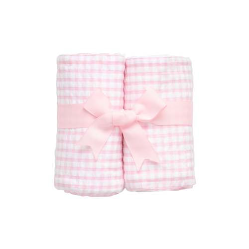 Big Check Set of Two Burps, Pink