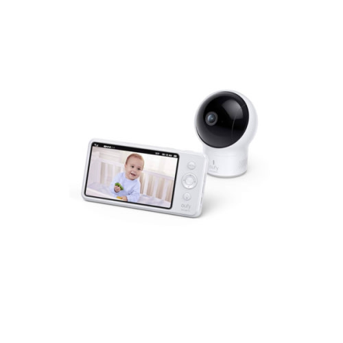 eufy Security, SpaceView Pro Video Baby Monitor E210 with 5" Screen, Two-Way Audio, Security Camera, 720p, Pan & Tilt, Night Vision, Lullaby Player, Wide Angle Lens Not Included (No App Required)