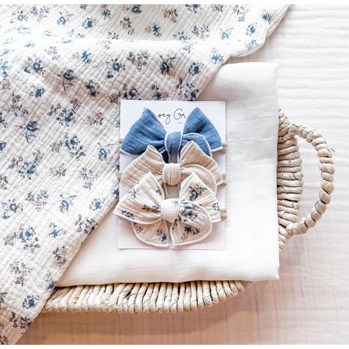 French Floral Baby Bow Set, Baby Headbands, Newborn Bows, Girls Hair Bows, Women's Hair Clips, Toddler Bows, Headband Set, Floral Headbands