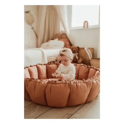Play and Go - Bloom Organic Cotton Play Mat - Brown | Smallable