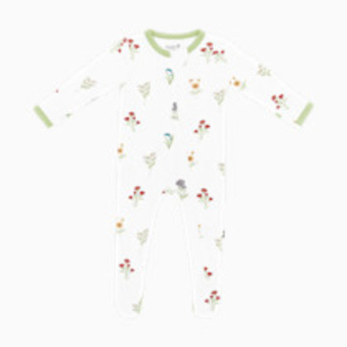 Kyte Baby Printed Zipper Footie - Wildflower, 0-3 M