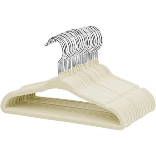 Amazon.com: ManGotree Baby Velvet Clothes Hangers, Kids Toddler Children's Hangers for Clothes Space Saving Non-Slip (30 Pack, Beige) : Home & Kitchen