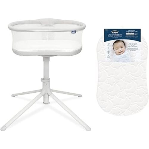 HALO 3.0 BassiNest Swivel Sleeper and DreamWeave Breathable Mesh BassiNest Replacement Pad (Bundle)