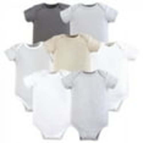 Hudson Baby Short Sleeve Bodysuits, 7-Pack, Newborn- 24 Months
