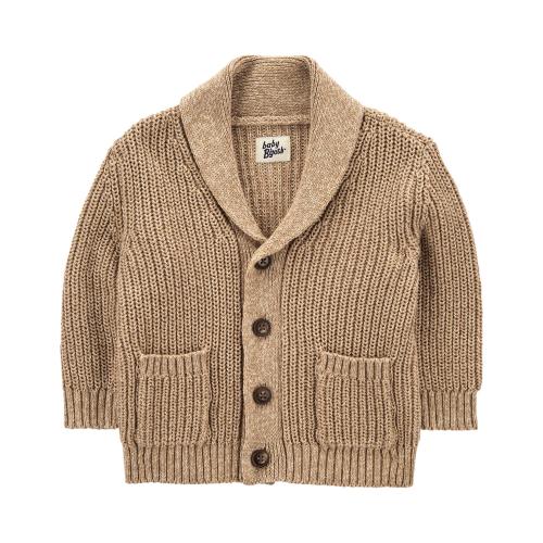 Baby Chunky Knit Button-Front Cardigan - 3M - Style,Tan Pecan