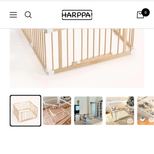 HARPPA Baby Gate Playpen, DIY Foldable Wooden Play Gate, Non-Toxic Foldable Wooden Play Yard for Babies & Toddlers, Adjustable DIY Baby Fence, Large & Small Safe Play Area, Easy-Assembly Natural Finish Indoor Playpen, DIY Playpen Foldable Wooden Playpen,