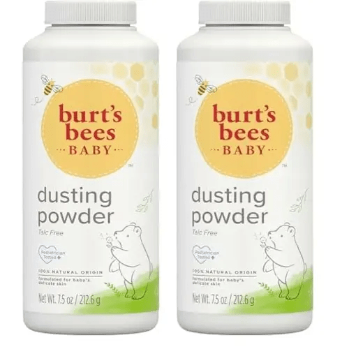 Burt's Bees Baby Dusting Powder, Talc Free and Hypoallergenic for Safe and Gentle Comfort, 100% Natural Origin, Pediatrician Tested, 7.5 Oz (Pack of 2)